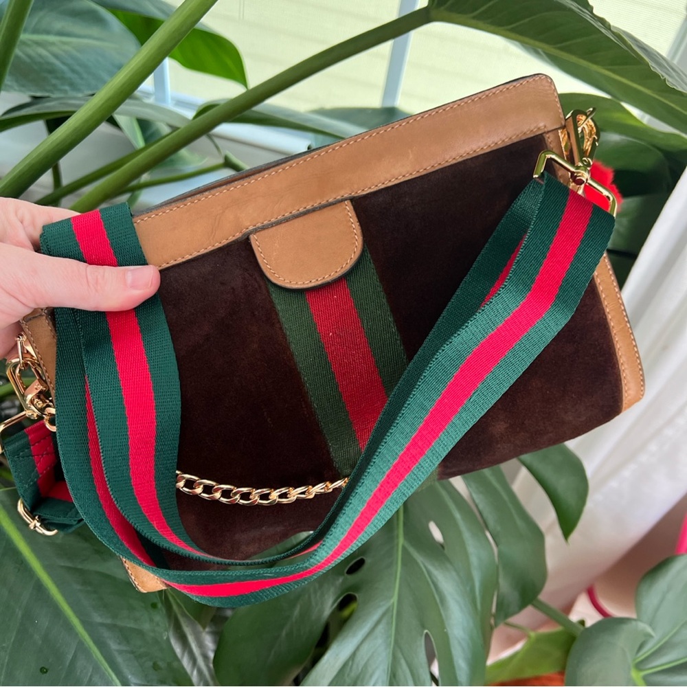 Authentic: Vintage Gucci Sherry Line Clutch converted to bag